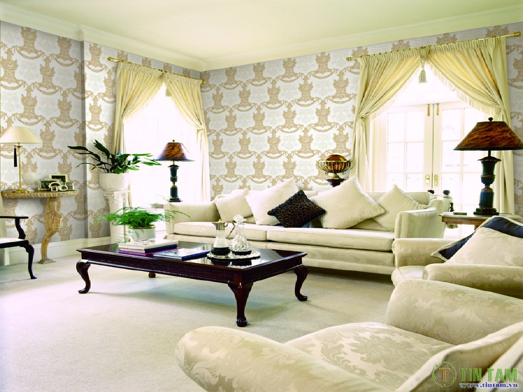 Giấy d&aacute;n tường ph&ograve;ng kh&aacute;ch